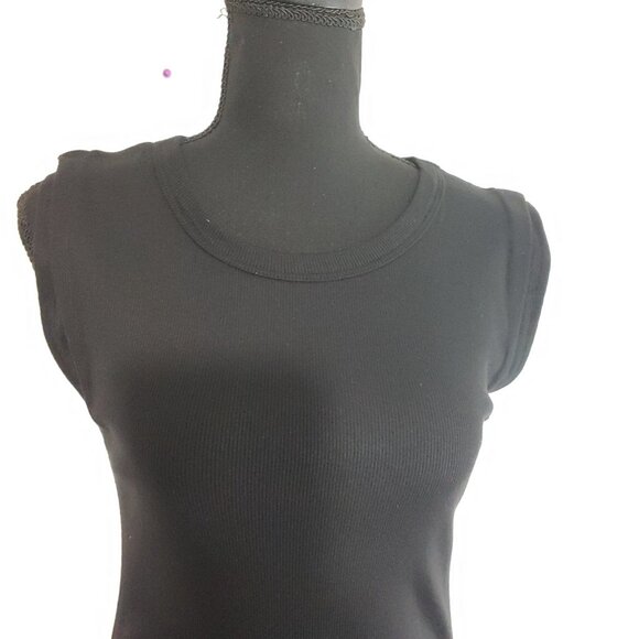 Michael Stars Sleeveless Ruched  Dress Bodycon Maxi Small Black - Picture 3 of 9